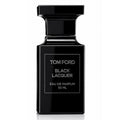 Tom Ford Black Lacquer Eau de Parfum 50ml bottle, featuring a glossy black rectangular glass bottle with a matching black cap and a silver label.