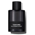 A black bottle of Tom Ford Ombre Leather Eau de Parfum with a simple, elegant design.