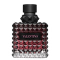 Valentino perfume bottle with black cap on a white background