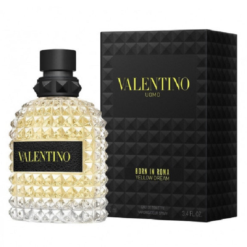 Valentino perfume bottle and packaging on a white background