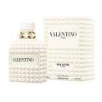 Valentino perfume bottle and packaging on a white background