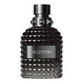 Black diamond-patterned Valentina perfume bottle on a white background