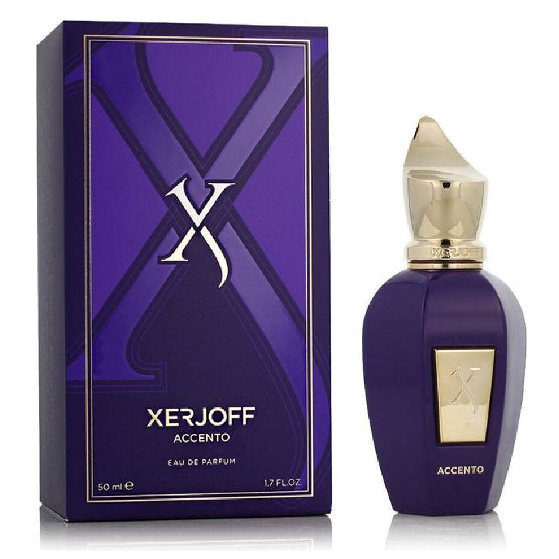 Xerjoff Accento perfume bottle and packaging on a white background