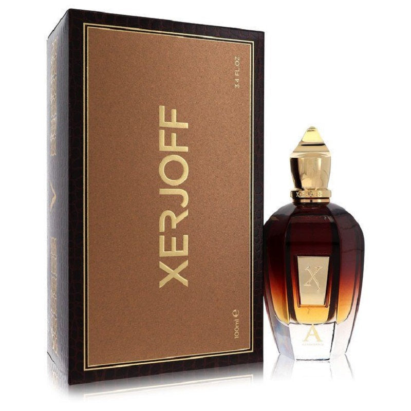 Xerjoff perfume bottle and packaging on a white background