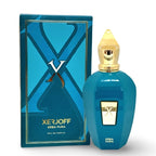 Blue Xerjoff Erba Pura perfume bottle and packaging on a white background