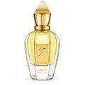 Gibeon Parfum luxury perfume bottle with a gold cap and golden liquid inside a clear faceted glass bottle, on a white background.