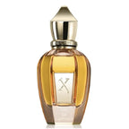 La CapitalePerfume bottle with  gold cap on a white background
