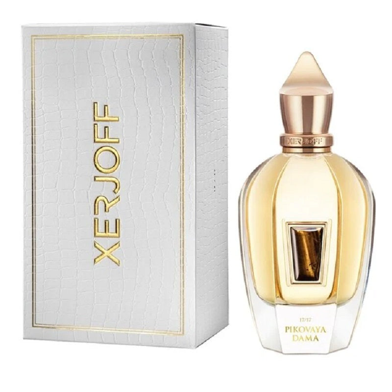 Perfume bottle and packaging with 'Xerjoff' branding on a white background