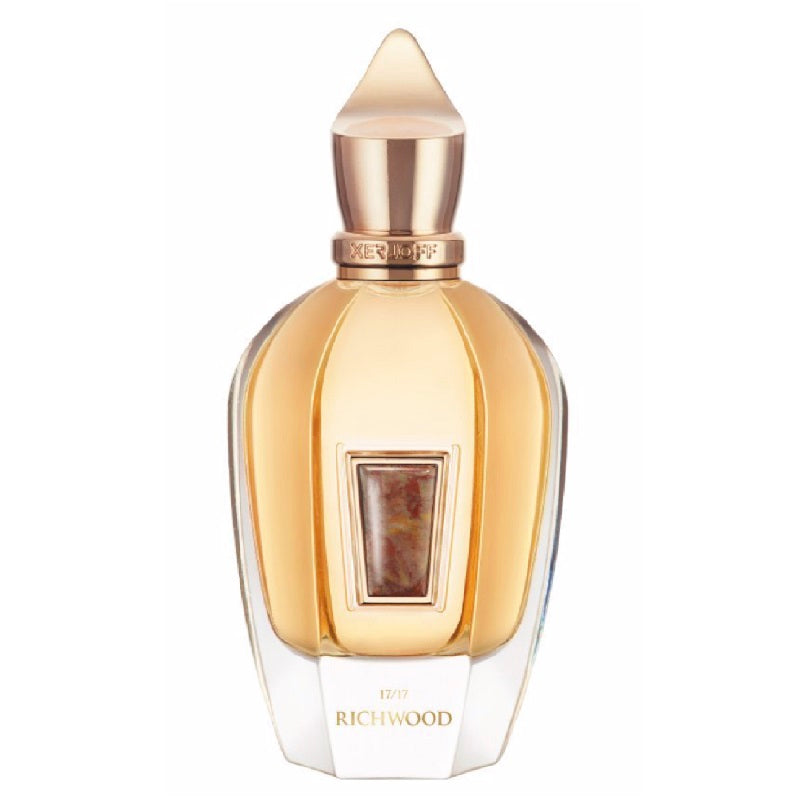 Perfume bottle labeled 'Richwood' on a white background