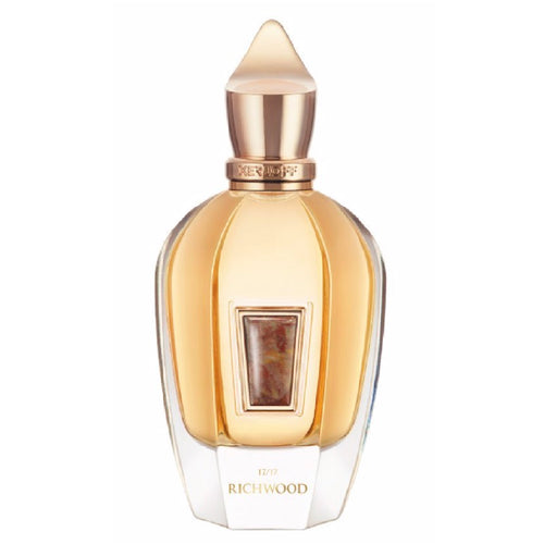 Perfume bottle labeled 'Richwood' on a white background