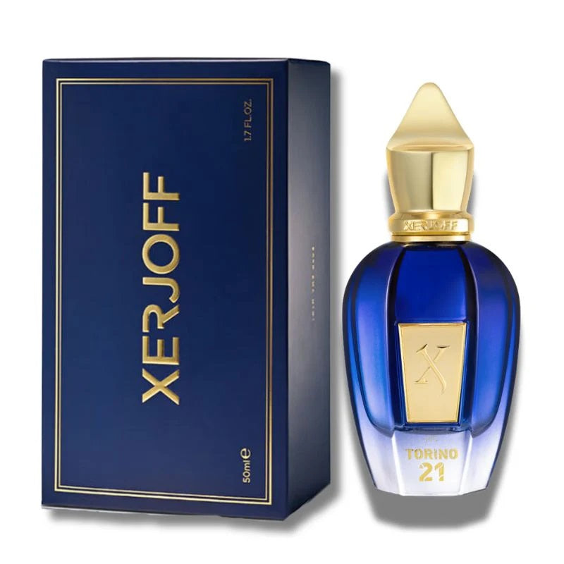 Xerjoff perfume bottle and packaging on a white background