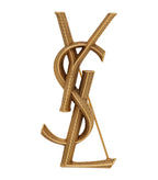 Gold Yves Saint Laurent logo on a white background
