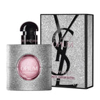 YSL Black Opium perfume bottle and packaging on a white background
