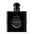 A black bottle of Yves Saint Laurent Black Opium Parfum with a sparkling label.