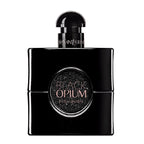 A black bottle of Yves Saint Laurent Black Opium Parfum with a sparkling label.