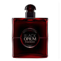 A bottle of Black Opium Over Red Eau de Parfum by Yves Saint Laurent with a deep red hue and a black cap.