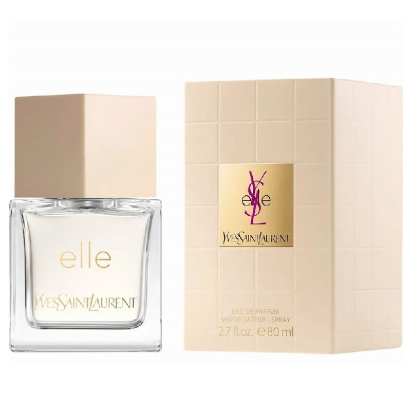 YSL Elle perfume bottle and packaging on a white background