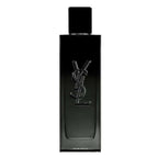 Black YSL perfume bottle on a white background