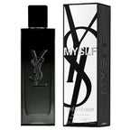 YSL perfume bottle and packaging on a white background