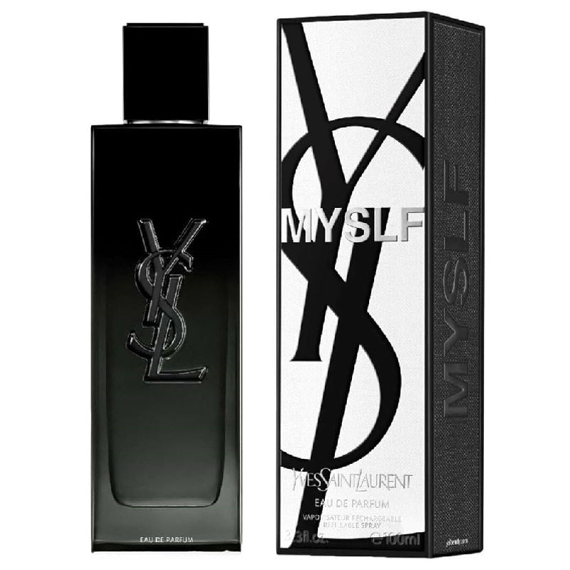 YSL perfume bottle and packaging on a white background