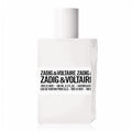 This is Her! 100 ml Eau de Parfum bottle by Zadig & Voltaire – minimalist white design with embossed logo reflecting refined modern femininity.