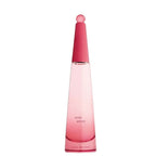A pink, conical bottle of 'Rose & Rose Intense' eau de parfum by Issey Miyake.