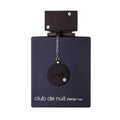 A black bottle of Club de Nuit Intense Man eau de toilette by Armaf with a metallic cap and chain detail, labeled with the product name.