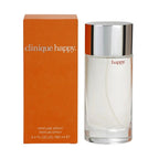 Clinique Happy Pour femme perfume bottle and packaging on a white background
