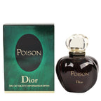 A product image showing a 50ml bottle of Dior's Poison Eau de Toilette with its packaging box.