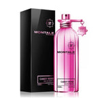 A product image featuring a black box with the brand 'Montale' and a pink Eau de Parfum bottle with the label 'Candy Rose'.
