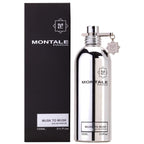 A 100ml bottle of Montale Paris Eau de Parfum spray with a metallic silver design, accompanied by its black packaging box.