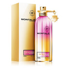 A product image featuring a bottle of Montale The New Rose Eau de Parfum next to its packaging box.
