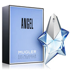 Angel Eau de Parfum by Mugler, with a 100ml refillable bottle and packaging.