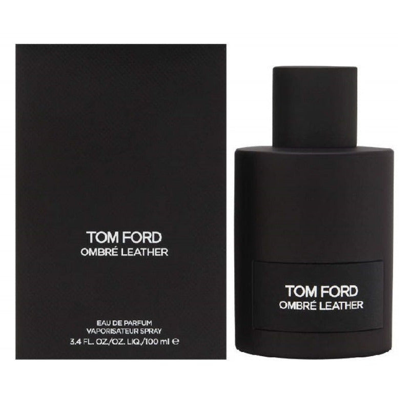 Tom Ford Ombre Leather Eau de Parfum in a black bottle with a matching black box, 100ml.