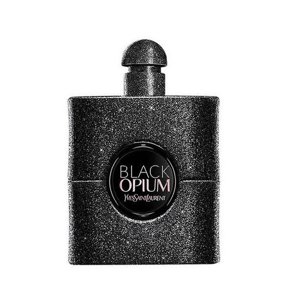 Bottle Image: Yves Saint Laurent Black Opium Extreme Eau de Parfum bottle featuring the iconic black glitter flacon with an intense black lacquered centre and bronze detailing on a clean white background.